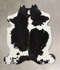 Black and White Large European Cowhide Rug 6'7