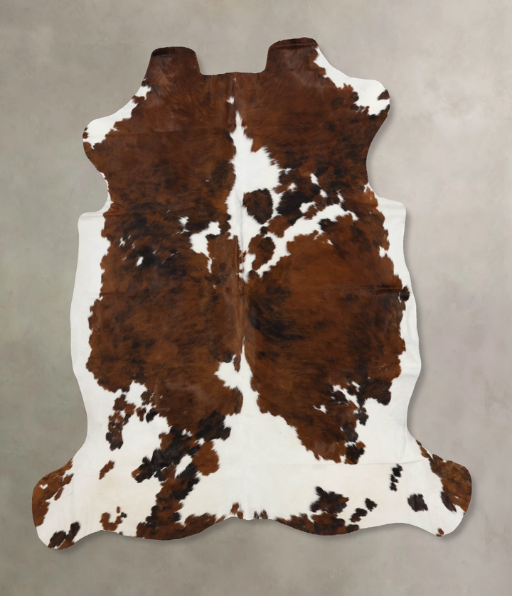 Tricolor X-Large European Cowhide Rug 6'9"H x 6'6"W #B12306 by Hudson Hides