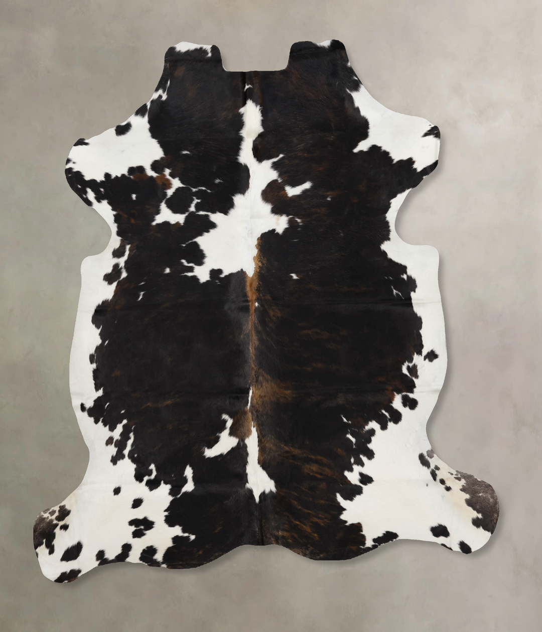 Tricolor X-Large European Cowhide Rug 6'10"H x 6'2"W #B12344 by Hudson