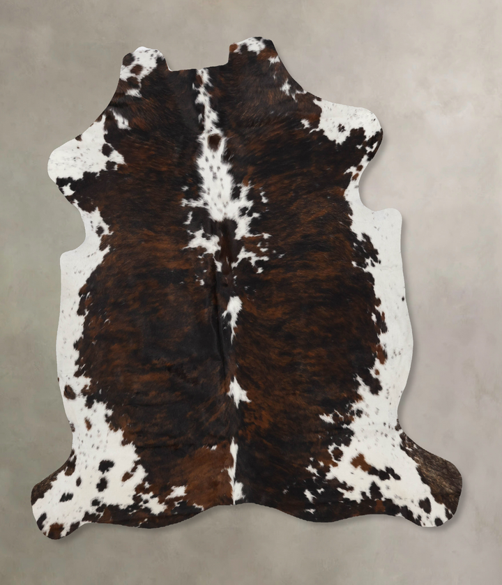 Tricolor X-Large European Cowhide Rug 6'10"H x 6'4"W #B12362 by Hudson Hides