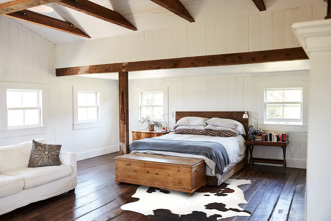 Tricolor X-Large European Cowhide Rug 6'8"H x 6'6"W #B12367 by Hudson