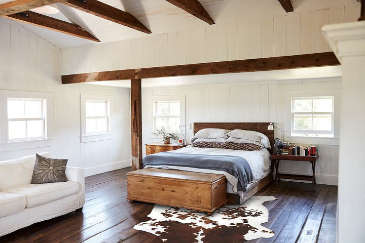 Tricolor X-Large European Cowhide Rug 6'9"H x 6'4"W #B12382 by Hudson Hides