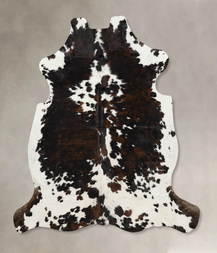Tricolor X-Large European Cowhide Rug 6'6"H x 6'4"W #B12393 by Hudson Hides