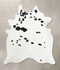 Black and White XX-Large Brazilian Cowhide Rug 8'2