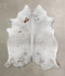 Salt and Pepper Black X-Large Brazilian Cowhide Rug 7'7