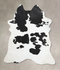 Black and White XX-Large Brazilian Cowhide Rug 8'6