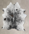 Salt and Pepper Black X-Large Brazilian Cowhide Rug 7'7