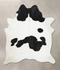 Black and White X-Large Brazilian Cowhide Rug 7'11