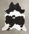 Black and White XX-Large Brazilian Cowhide Rug 8'5