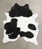 Black and White XX-Large Brazilian Cowhide Rug 8'5