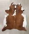 Brown and White XX-Large Brazilian Cowhide Rug 8'3