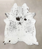 Salt and Pepper Black X-Large Brazilian Cowhide Rug 7'0