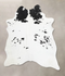Black and White XX-Large Brazilian Cowhide Rug 8'9
