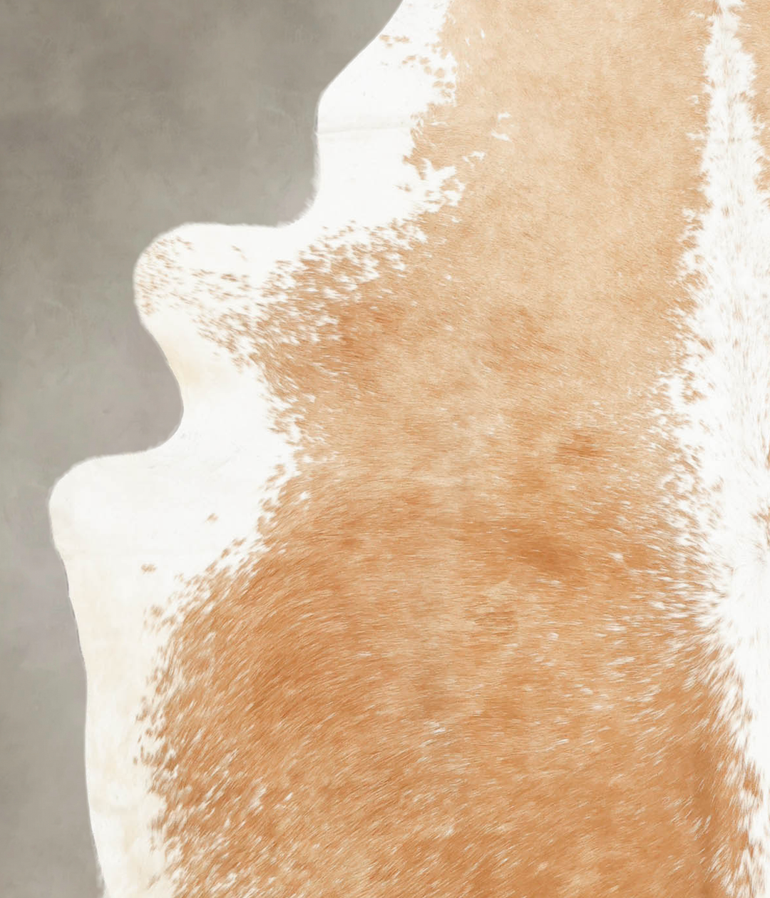 Beige and White X-Large Brazilian Cowhide Rug 6'11"H x 6'1"W #B1261 by