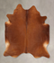 Solid Brown X-Large Brazilian Cowhide Rug 7'4