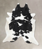 Black and White XX-Large Brazilian Cowhide Rug 9'1