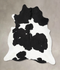 Black and White XX-Large Brazilian Cowhide Rug 7'8
