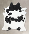 Black and White X-Large Brazilian Cowhide Rug 7'7