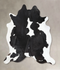 Black and White XX-Large Brazilian Cowhide Rug 7'5