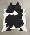 Black and White XX-Large Brazilian Cowhide Rug 8'8