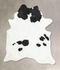 Black and White XX-Large Brazilian Cowhide Rug 8'1