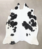 Black and White X-Large Brazilian Cowhide Rug 7'1