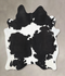 Black and White X-Large Brazilian Cowhide Rug 7'1