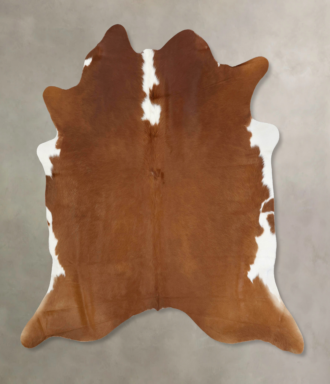 Brown and White Regular XX-Large Brazilian Cowhide Rug 7'1"H x 7'0"W #