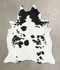 Black and White XX-Large Brazilian Cowhide Rug 8'6