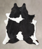 Black and White XX-Large Brazilian Cowhide Rug 8'2