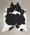 Black and White XX-Large Brazilian Cowhide Rug 8'5