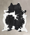 Black and White XX-Large Brazilian Cowhide Rug 8'10