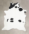 Black and White X-Large Brazilian Cowhide Rug 7'10