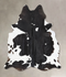 Black and White XX-Large Brazilian Cowhide Rug 8'8