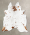 Salt and Pepper Brown X-Large Brazilian Cowhide Rug 7'7