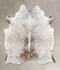 Salt and Pepper Brown X-Large Brazilian Cowhide Rug 6'11