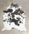 Black and White XX-Large Brazilian Cowhide Rug 8'1