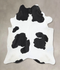 Black and White XX-Large Brazilian Cowhide Rug 7'10