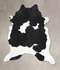 Black and White XX-Large Brazilian Cowhide Rug 8'0