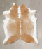 Beige and White X-Large Brazilian Cowhide Rug 7'4