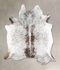 Salt and Pepper Brown X-Large Brazilian Cowhide Rug 7'6