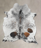 Salt and Pepper Brown X-Large Brazilian Cowhide Rug 7'5