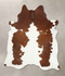 Brown and White XX-Large Brazilian Cowhide Rug 8'0