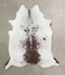 Salt and Pepper Brown XX-Large Brazilian Cowhide Rug 7'8