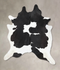 Black and White XX-Large Brazilian Cowhide Rug 8'11