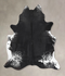 Black and White XX-Large Brazilian Cowhide Rug 8'7