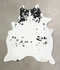 Black and White XX-Large Brazilian Cowhide Rug 8'5