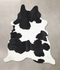 Black and White XX-Large Brazilian Cowhide Rug 8'5