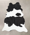 Black and White XX-Large Brazilian Cowhide Rug 8'4