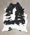 Black and White XX-Large Brazilian Cowhide Rug 8'4